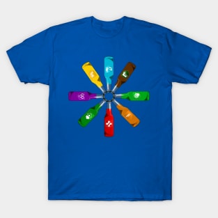 Zombie 8 Perk Pinwheel on Royal Blue T-Shirt